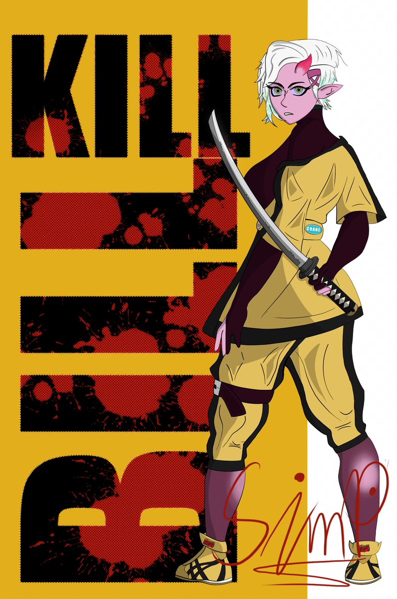 Simpalitydraws's tweet photo. Kill bill in my own style #procreate #art #digitalart #digitalillustration #digitalpainting #digitalartwork #digitalartist #drawing #illustration #oc #originalcharacter #originalart #anime #animestyle #animestyledrawing  #animegirl #characterdesign #killbill #onigirl #demongirl https://t.co/pKjL0I6pn9