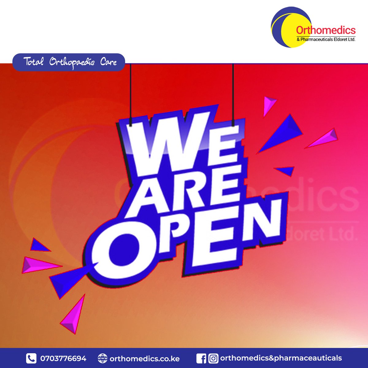 orthomedics_p's tweet photo. Step into a world of possibilities! 🌟 Our shop is open daily from 8AM to 5PM, ready to serve you. For any inquiries or to explore our latest products & services.
#TotalOrthopaedicCare #orthomedics #pharmacy #RehabilationProducts #implants #orthopaedicinstruments #screwbox https://t.co/YMS5g8nYCS
