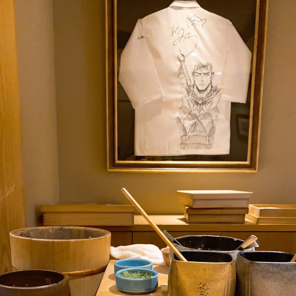 2 years ago on this day, a Japanese Michelin chef revealed an autographed drawing he received from Kentaro Miura at a restaurant he frequented