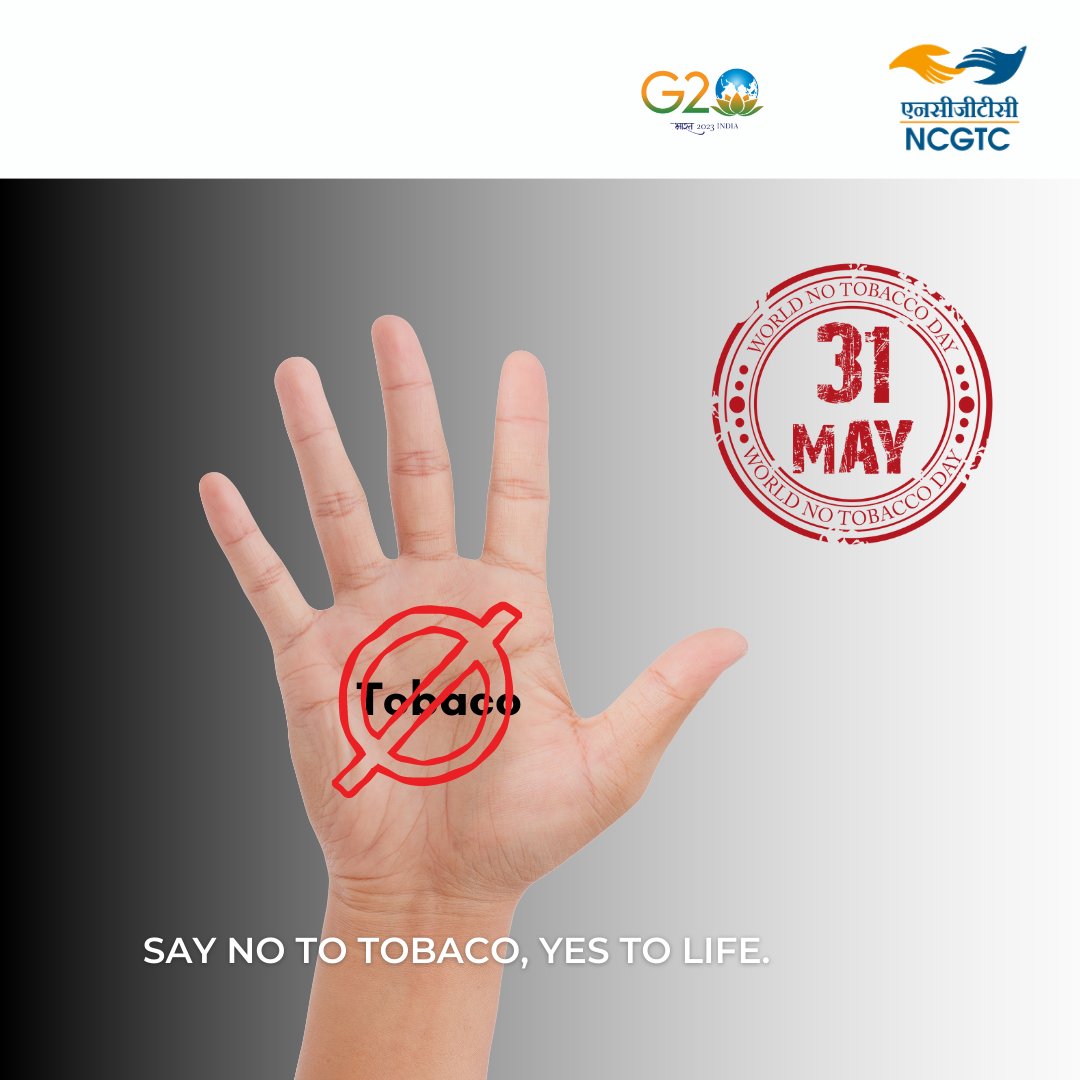 NCGTCOfficial's tweet photo. Choose Life, Not Tobacco: Celebrating World No Tobacco Day!!!
#WorldNoTobaccoDay #TobaccoFreeWorld #NoSmoking #protectOurLungs #ncgtsofficial #quitsmoking #avoidcigarettes #avoidtobacco #Unsmoke https://t.co/fSeIQyigSB