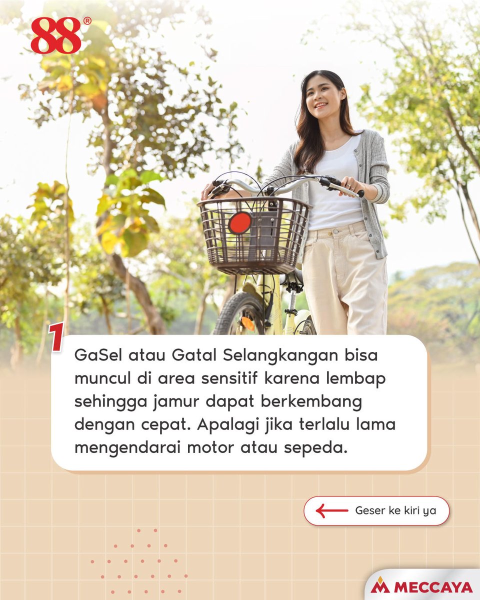 88dermatology's tweet photo. Gengs, jangan khawatir ya kalau kamu diserang #GaSel! 😉
Kamu bisa melakukan perawatan mandiri di rumah dengan mengoleskan #KrimAntiJamur berbahan aktif Miconazole Nitrate yang efektif tumpas tuntas #InfeksiJamur 🤗 https://t.co/yznrn1NCMI