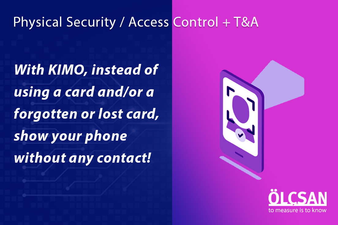 olcsan's tweet image. The KIMO Mobile App provides secure access via smartphone without the need for a card.  Click for more: tr.olcsancad.com/en/kimo-englis…  #ÖLÇSAN #accescontrol #mobile #KIMO