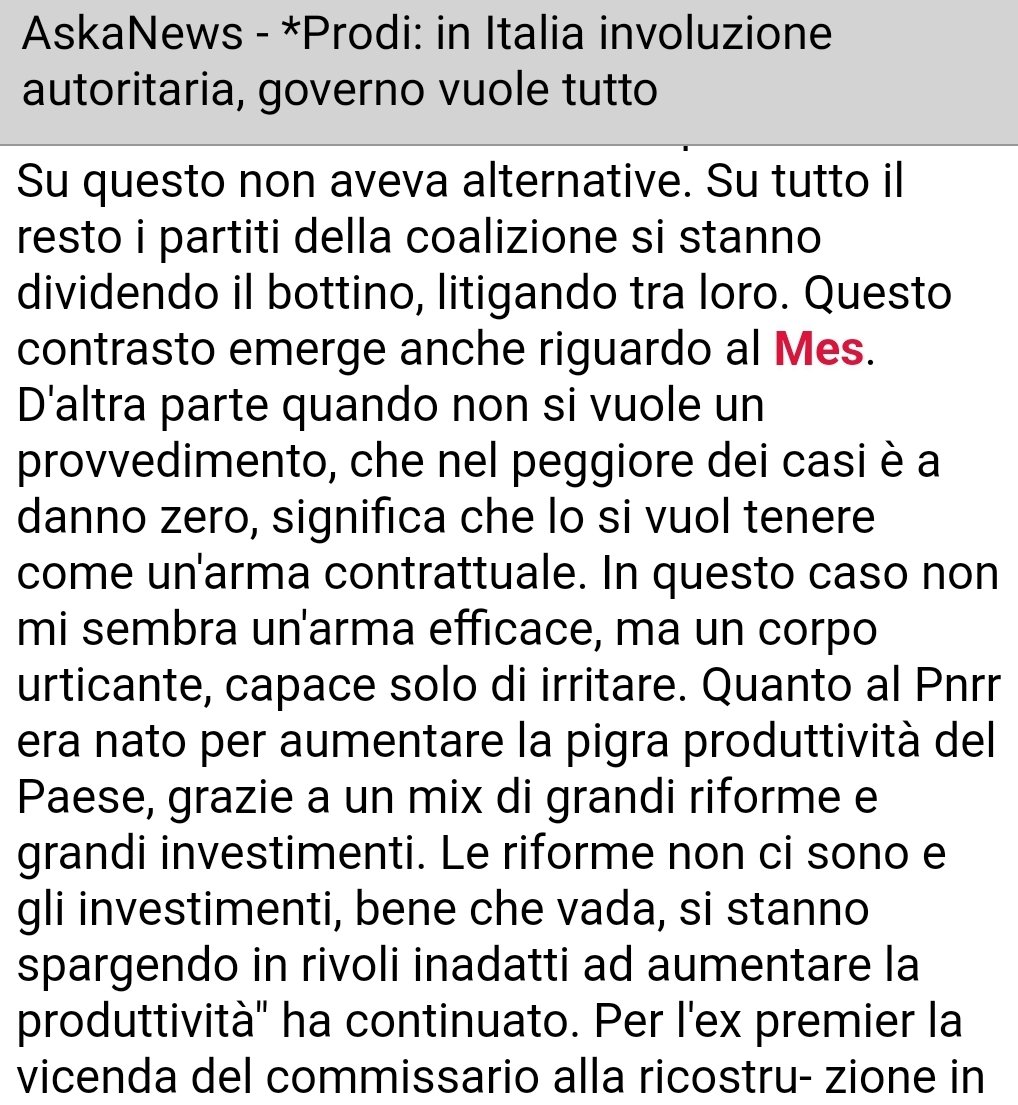 Triplete! Dopo MONTI E GENTILONI oggi è la volta di PRODI a dire che dobbiamo ratificare il MES.
Pensate quanto sarà conveniente per noi una cosa con simili sponsor.