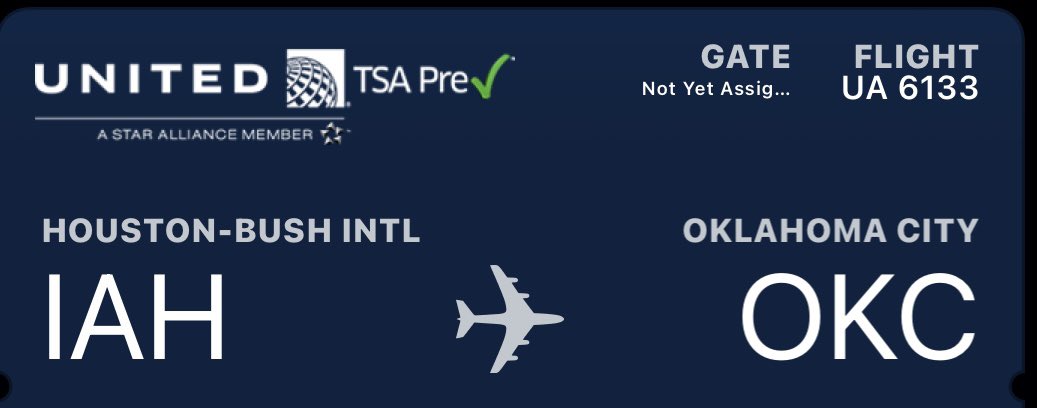 Dear <a href="/united/">United Airlines</a> 
My in bound flight is delayed due to mechanical issue. 
It is CRUCIAL that I make flight UA6133 IAH to OKC
It’s  gonna be tight connection. I will run. 
PLEASE PLEASE PLEASE do not leave without me. Must get to #WCWS  🙏🏻🙏🏻🙏🏻🙏🏻🙏🏻