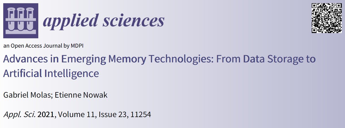 Applsci's tweet photo. ๐ข Highly viewed paper
Advances in #EmergingMemory Technologies: From #DataStorage to #ArtificialIntelligence
https://t.co/qNPMXMbw50
๐จโ๐ฌ by Dr. Gabriel Mola and Dr. Etienne Nowak
@MDPIOpenAccess @EncyclopediaMD1 @MDPIEngineering https://t.co/I93jvhdayv