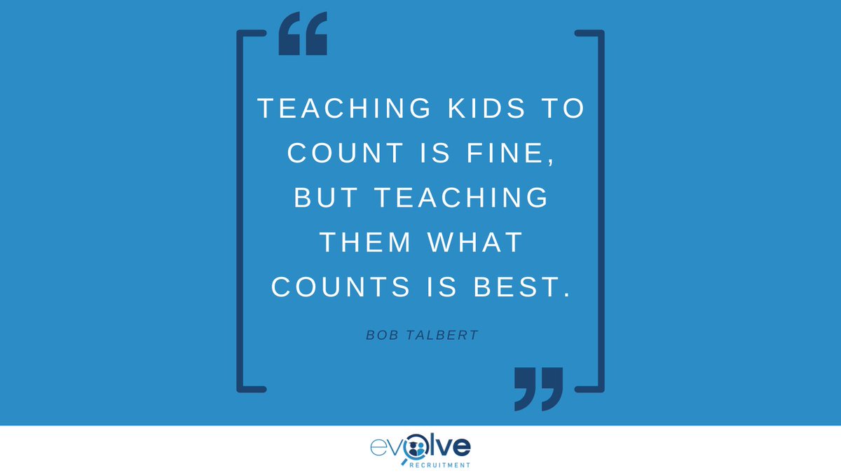 We love this! 

Teaching is beyond numbers, and supporting our young people to nurture values, kindness, resilience, and empathy is where the magic really happens 💫

#WednesdayWisdom #Teaching #TeacherQuotes #Evolve #TeacherLife #Teachers #Recruitment #TeacherOpportunities