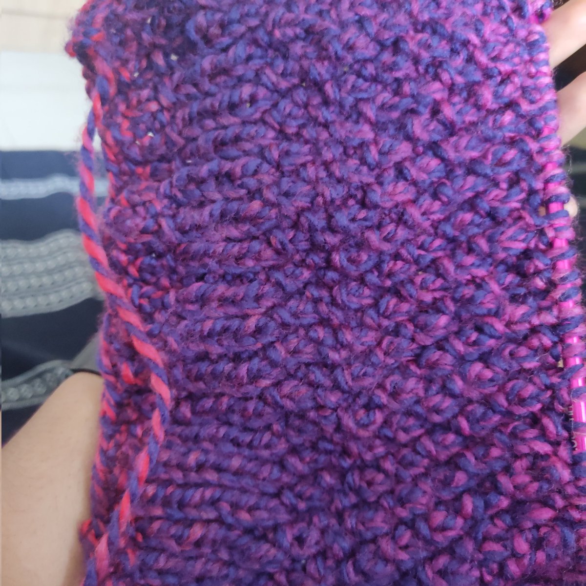 chembarathi's tweet photo. One row a day! And learning new things takes such a toll on my brain that I am unfamiliar with. Yet, it is deeply satisfying to make something with your hands even if it is painful.💮 https://t.co/aYIYnAqtJB