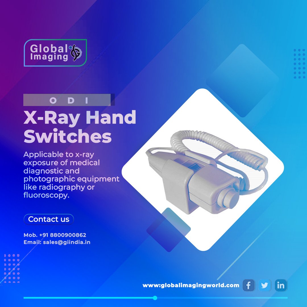 OfficialGIW's tweet photo. ODI X-Ray Hand Switches: A Reliable and Versatile Option for Medical Imaging

Are reliable and versatile options for medical imaging. They are widely used on portable, mobile, stationary, analog, digital, and radiography X-ray equipment.

#Globalimagingworld https://t.co/yQfxEWcRum