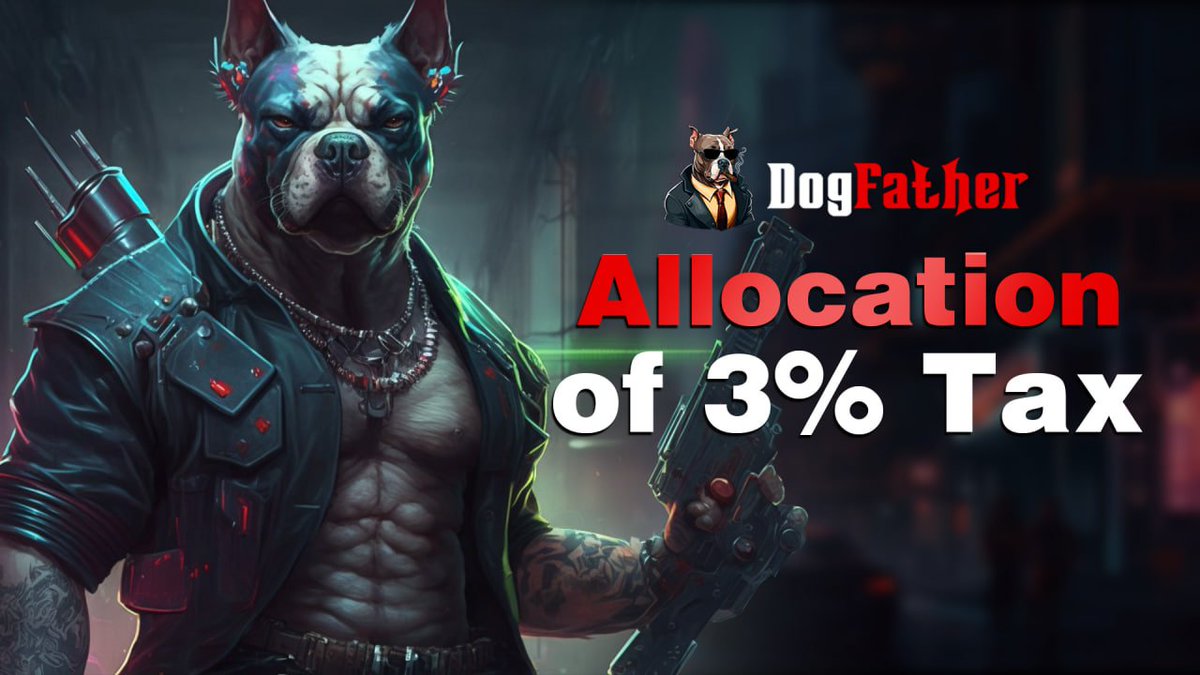 Dogfatherbsc's tweet photo. 🚨 Allocation of 3% Tax🚨 

🔫 1% Reflections for holders
🔫 1% Marketing: It will be used to make DogFather famous around the world.
🔫 1% Buyback and Burn: Ensuring the Long-Term Value of DogFather

🔔 Enter our COMPETITIONS (https://t.co/lw6KALvQni) to win precious WL spots. https://t.co/SQsq27xVuH