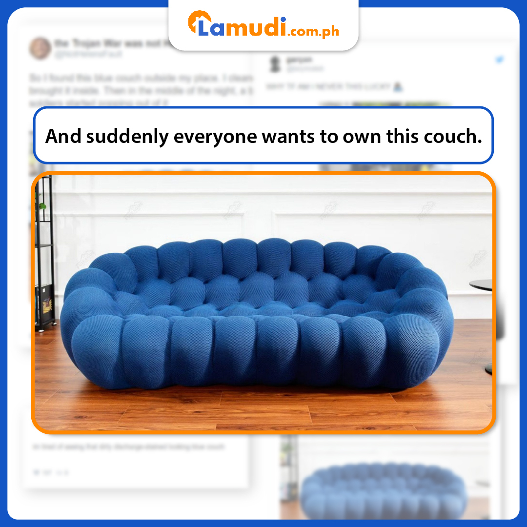 Lamudi_PH's tweet photo. Is the couch blue or yellow?! 🤣
#LamudiMeme #BlueCouch #TikTok #HomeFurniture https://t.co/9hK9lyfcSb