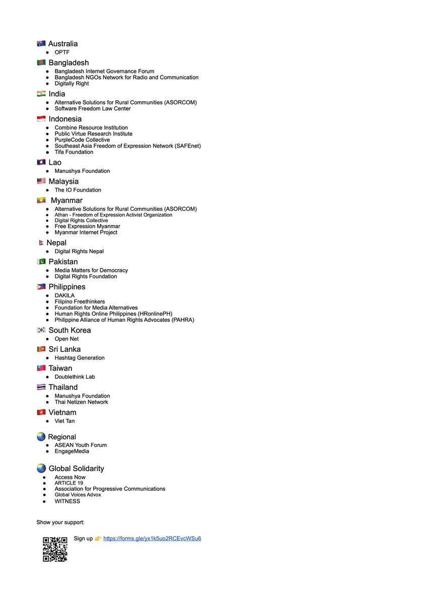 EngageMedia's tweet image. The proposed @UNESCO 'Guidelines for Regulating Digital Platforms' has significant risks to human rights. Support the joint statement signed by civil society organisations (including @engagemedia).
forms.gle/yx1k5uo2RCEvcW…
#PushBackUNESCO