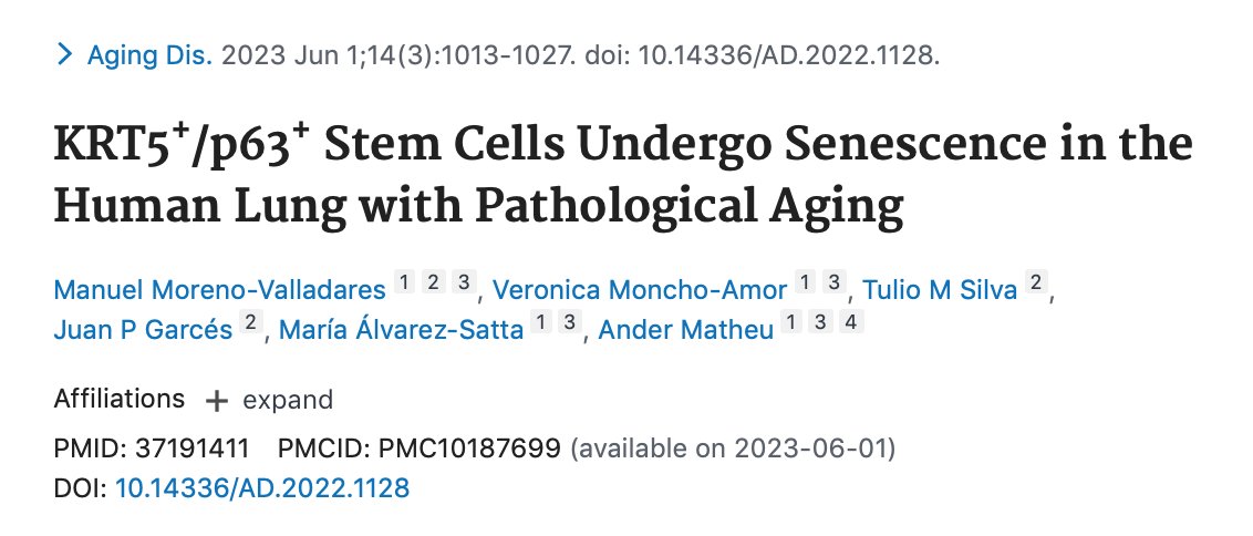 Paper out!!!!!! So proud of my colleagues in Ander Matheu's Lab at IIS Biodonostia. Stem cells, SOX2 and Ageing