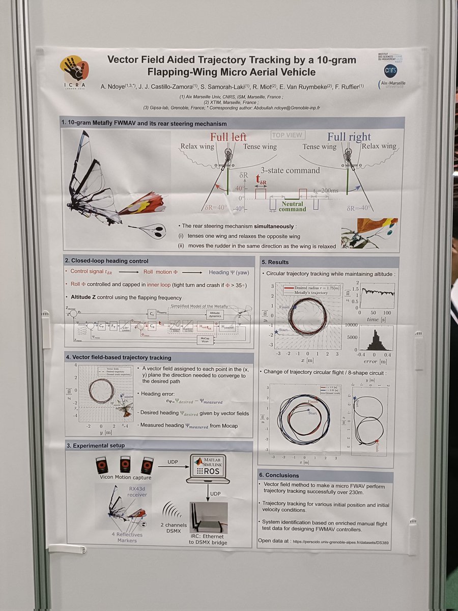 abdoullah_ndoye's tweet photo. Live at #ICRA2023, come discuss about FWMAVs...
Paper: https://t.co/KtR2Yyl6Mg
#Robotics #fwmav #ornithopter #flappingwing https://t.co/kgNxR9nT7p