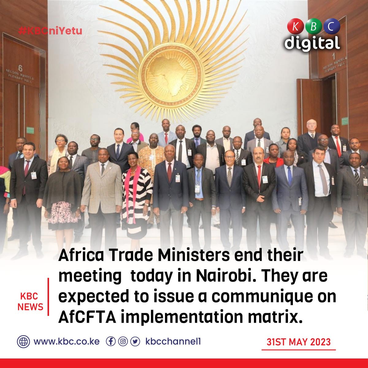 Coming up, joint press statement from Africa's trade ministers.