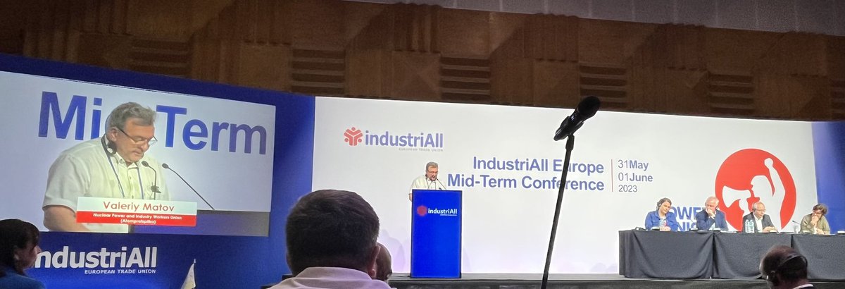 Témoignages poignants des syndicalistes ukrainiens lors de la conférence à mi mandat @industriAll_EU : nous soutenons leur courage face à ces atrocités quotidiennes et réclamons la paix !
Trop de vies détruites ! 

#Peace4Ukraine 🇺🇦
#SolidarityWithUkraine 🇺🇦
#PowerInAUnion