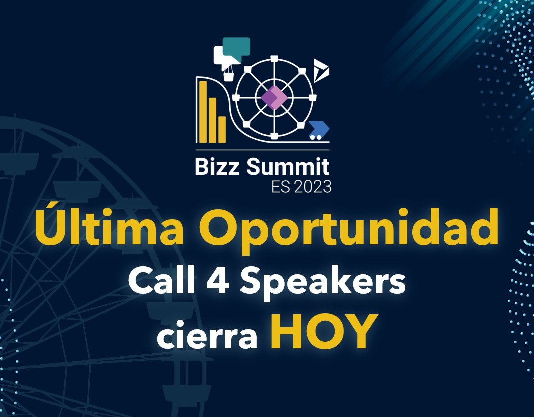 bizzsummites's tweet photo. 📣 ¡Últimas 14 horas antes de que cierre nuestro #Call4Speakers! 📣
Atención comunidad, si queréis participar este año como Speakers en el #BizzSummit2023 tenéis solo unas horas para subir vuestra charla 😱😱

👉¡NO TE DUERMAS! Enlace: https://t.co/aS5SlbCgg6 https://t.co/8jwJ0iqYSy