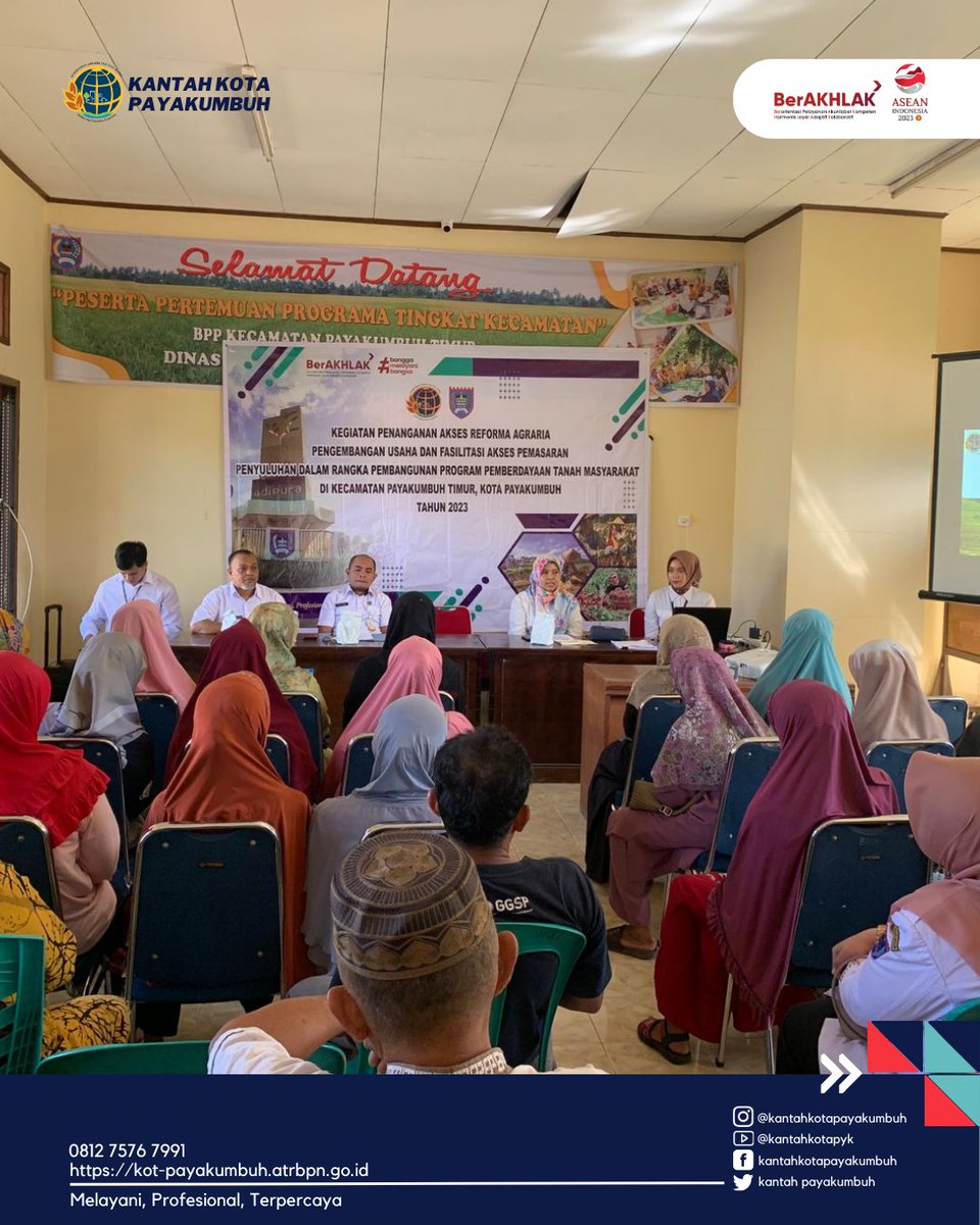 kantahkotapyk's tweet image. #SobATRBPN Kota Payakumbuh, Rabu (31/05) Pelaksanaan Penyuluhan Kegiatan Penanganan Akses Reforma Agraria, Fasilitasi &amp;amp; Pembinaan Kelompok Masyarakat di Balai Penyuluhan Pertanian Kota Payakumbuh

#TuntasdanBangkit
#MenujuIndonesiaLengkap
#ATRBPNKiniLebihBaik
#ATRBPNMajudanModern