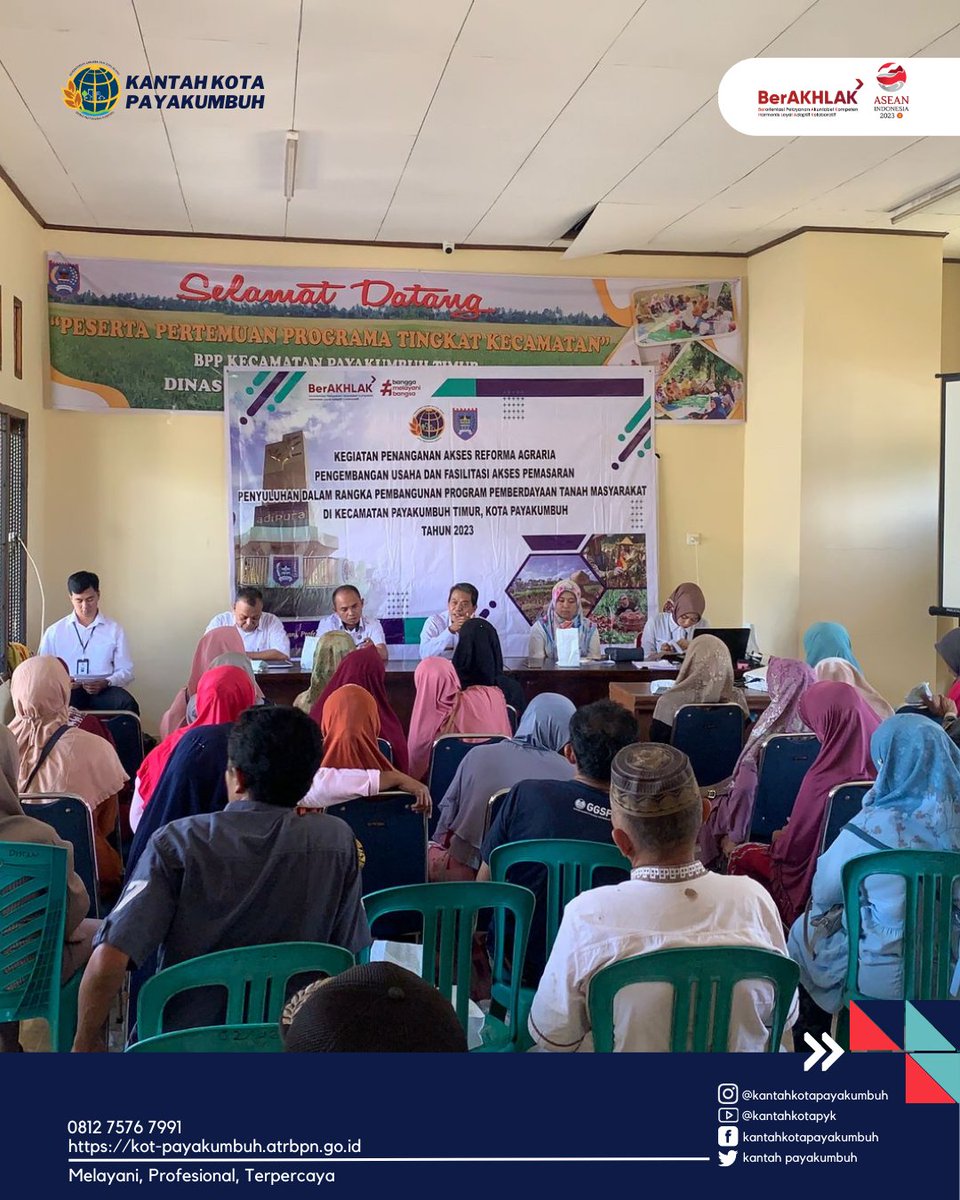 kantahkotapyk's tweet image. #SobATRBPN Kota Payakumbuh, Rabu (31/05) Pelaksanaan Penyuluhan Kegiatan Penanganan Akses Reforma Agraria, Fasilitasi &amp;amp; Pembinaan Kelompok Masyarakat di Balai Penyuluhan Pertanian Kota Payakumbuh

#TuntasdanBangkit
#MenujuIndonesiaLengkap
#ATRBPNKiniLebihBaik
#ATRBPNMajudanModern
