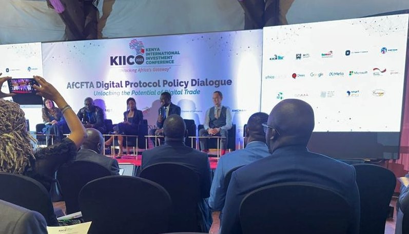 Yesterday at the #KIICO2023, an engaging panel discussion on the #AfCTA Digital protocol policy dialogue took place, skillfully moderated by Adetola Onayemi.

#GMI_Invest #Kenya #Investments @KenInvest @Norebase #UnlockingAfrica