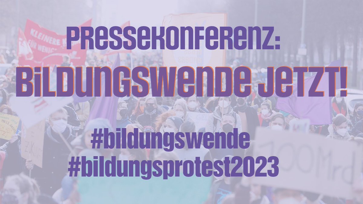 Morgen ist der internationale Kindertag!
Morgen wird der bundesweite Appell 'Bildungswende JETZT!' veröffentlicht.
Du kannst LIVE dabei zu sein! 
👉 Wann? 01.06. 10.30 Uhr youtube.com/watch?v=Cyb8xv…
📝 Über 90 Organisationen haben den Appell schon unterzeichnet! #twlz #Bildungswende