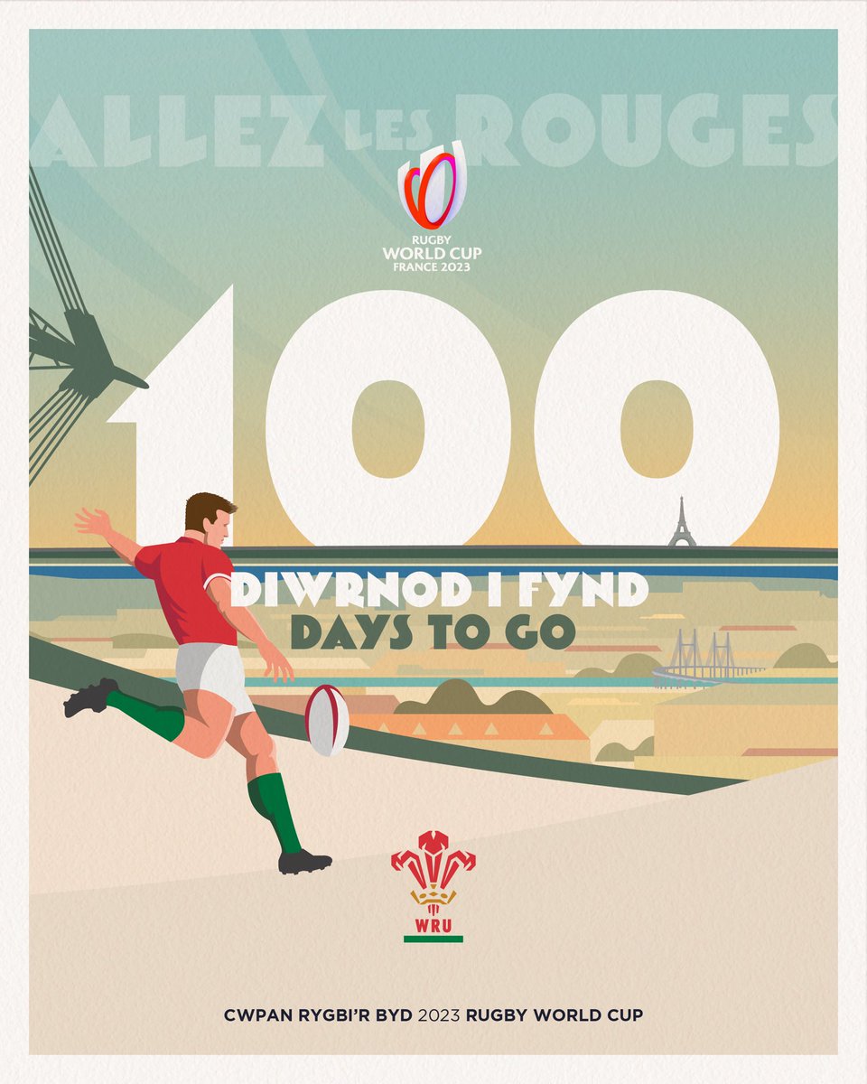 WelshRugbyUnion's tweet image. 1️⃣0️⃣0️⃣

🏴󠁧󠁢󠁷󠁬󠁳󠁿 100 diwrnod i fynd…

#WelshRugby | #AllezLesRouges