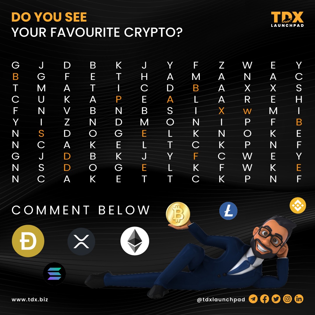 TDXbiz's tweet photo. 🔍 Do you see 👀 your favorite crypto shining? 💰💎 Share your top pick and let's dive into the world of digital assets together! 💫 #CryptoCommunity #FavoriteCrypto #InvestmentOpportunities https://t.co/oBooEIBVjM