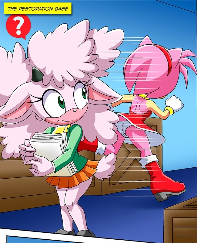 MobiusOut's tweet photo. Lanolin: Oh Hi Am... Oh wow Nice Panty Shot 

¿Why Amy always wears cute White Panties, they make her look so sexy? #AmyRose #LanolinTheSheep #MobiusUnleashed #PantyShot #Panties https://t.co/cANtjBaPKd