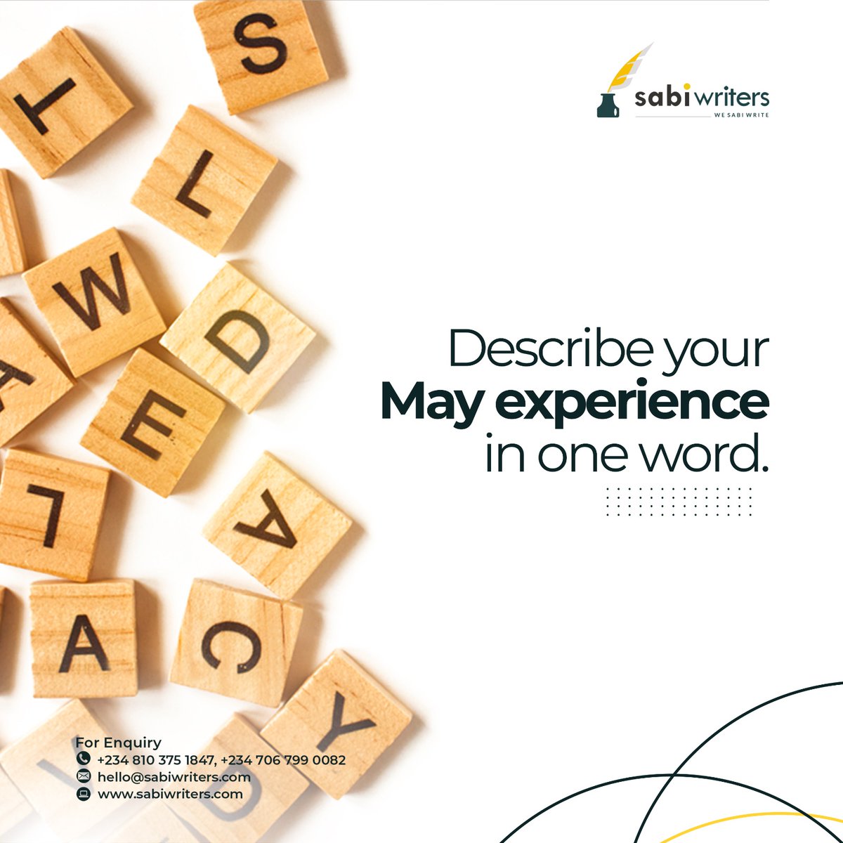 sabiwriters's tweet photo. Reflect on the beauty, growth, and moments that defined your May.
Select a single word to capture its essence and share it with us in the comments below!
#sabiwriters #wesabiwrite #sabilab #maymoments #memories #storytelling #monthrecap https://t.co/rnnprc6Dfj
