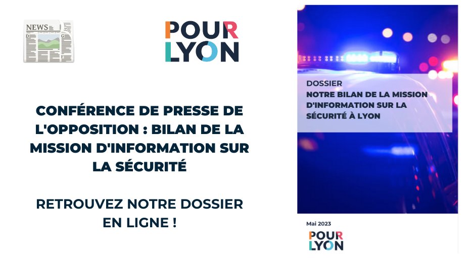 La mission d'information sur la #sécurité à #Lyon touche à sa fin 📚👮‍♂️👨‍👩‍👧‍👧 Le bilan doit être fait sans concession : la majorité #NUPES n'a pas saisi l'opportunité qui lui a été offerte !
👉Retrouvez nos conclusions et propositions : urlr.me/hGpcB
