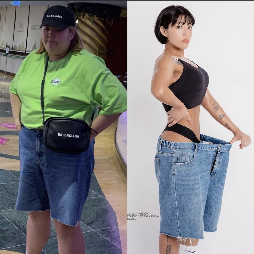 AmeeRamly's tweet photo. FROM OVERWEIGHT ASMR YOUTUBER TO FITNESS GODDESS 🔥🔥🔥 

Yang Soo Bin ni i follow chnel YT dia dr masa dia overweight lg. suka tgk dia makan jenis tak kenyang2. Mama i cakap “tak sempat ambik nafas terus kunyah lagi”. I jmpa chnnel dia during my mid-weight loss journey. Masa tu https://t.co/yczMk8vYu9