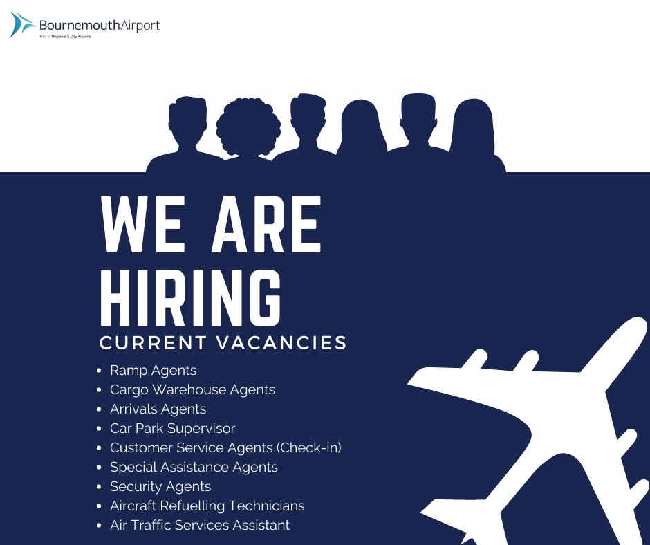 Looking for your career to take off in 2023? Bournemouth Airport currently has a range of vacancies available from Ramp Agents to Customer Service Agents. 

Find out more here: fal.cn/3yGgR

#Hiring #Vacancies #FlyBournemouth