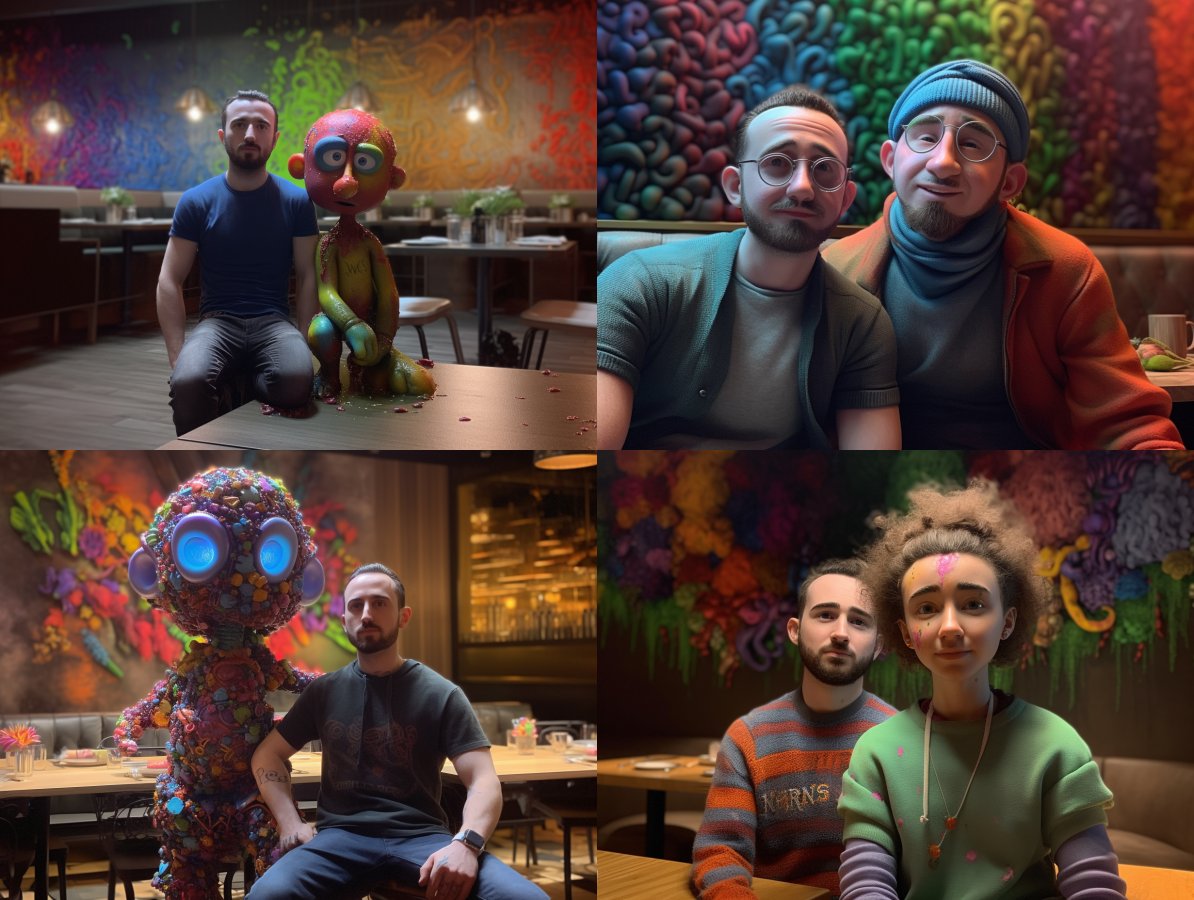 refineri's tweet photo. Do you recognize our very own Berat and Baris? 🌟
For the best results, be specific with your prompts, consider various details, and play around with parameters. Check out Midjourney! 🚀

#Refineri #AI #Art #Midjourney #Design #Creativity #Innovation https://t.co/TN60vr5t69