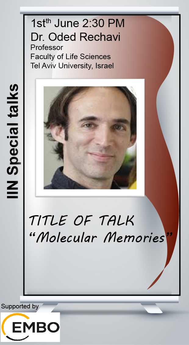 India_Investigator_Network (@iyin_india) on Twitter photo Tomorrow IIN special talk is by Dr. Oded Rechavi
<a href="/OdedRechavi/">Oded Rechavi</a> Please join us tomorrow 1st June, Thursday, at 2:30 PM... PLEASE NOTE THE CHANGE OF TIME....
using the link tinyurl.com/3rkapa6b Tomorrow IIN special talk is by Dr. Oded Rechavi
<a href="/OdedRechavi/">Oded Rechavi</a> Please join us tomorrow 1st June, Thursday, at 2:30 PM... PLEASE NOTE THE CHANGE OF TIME....
using the link tinyurl.com/3rkapa6b