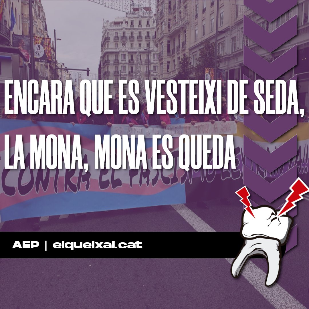 🔴ARTICLE
No ho sé Rick, però sembla fals o bé Encara que es vesteixi de seda, la mona, mona es queda

Els discursos d’extrema dreta i altres suposadament d’esquerres que et venen com a “feministes” i no ho son

🔗elqueixal.cat/2023/05/31/no-…
