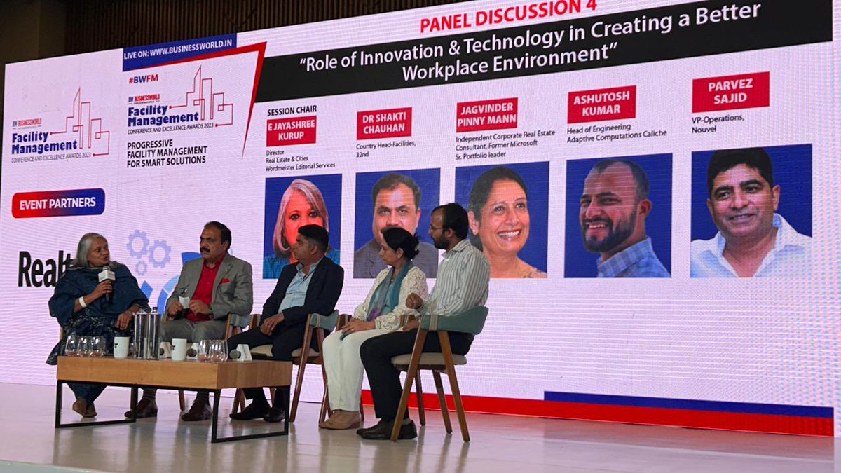 shaktichauhan's tweet photo. Was such a delight to meet , speak &amp; get enlightened. Spoke on “Role of Innovation &amp; Technology in creating better workplaces”,great inputs from wonderful colleagues &amp; partners. Very well managed #FMconference by @BWBusinessworld #shaktimantra #leadership #happiness #innovation https://t.co/UVNA0xZPh1
