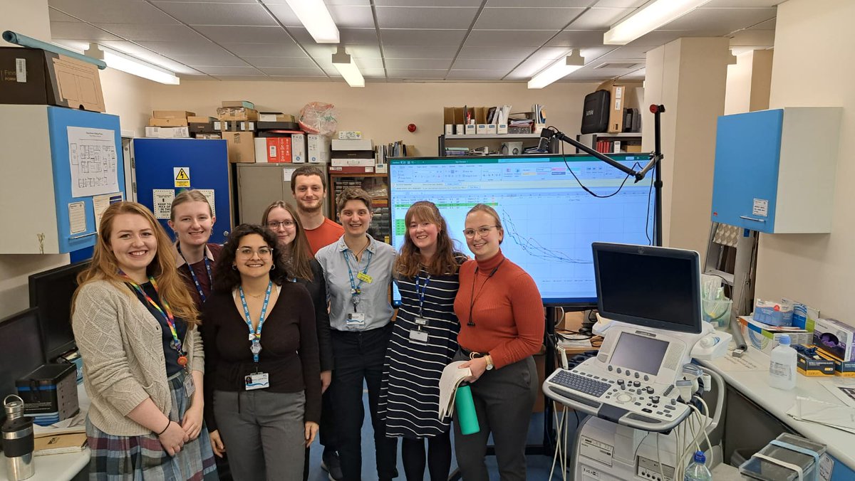 smpetn's tweet photo. Recently our FY Medical Physics and Clinical Engineering trainees spend a week at RIE getting to grips with ultrasound! Thanks to @NHS_Lothian and the Meadows Tap for an educational and fun week. https://t.co/DxcriixLt9