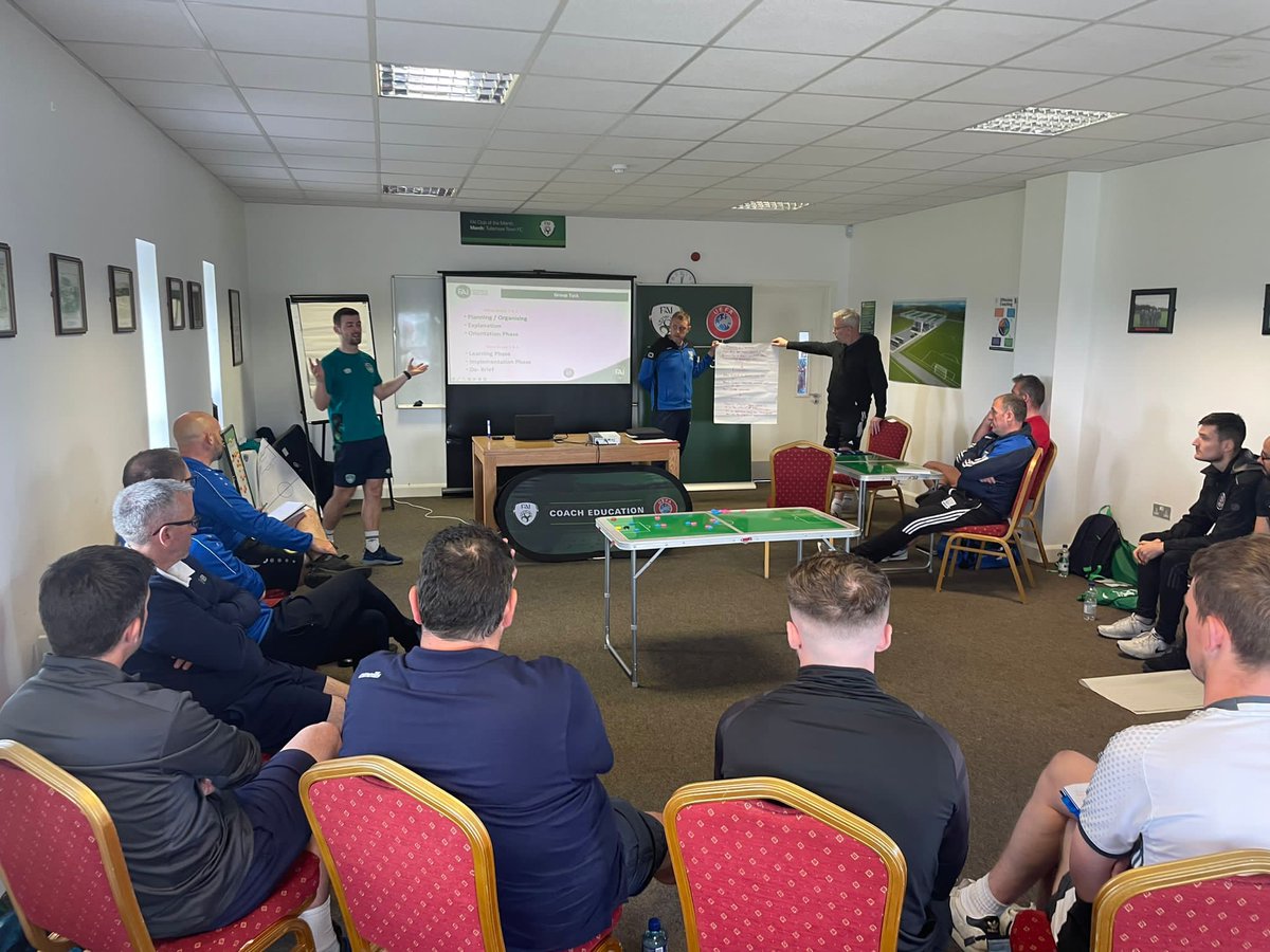 FAICoachDev's tweet image. Insight into the UEFA C that took place in @TullamoreTownFC last weekend🙌

Block One✅

Well done to all involved👏⚽️

#RealityBasedLearning
#Lifelonglearning