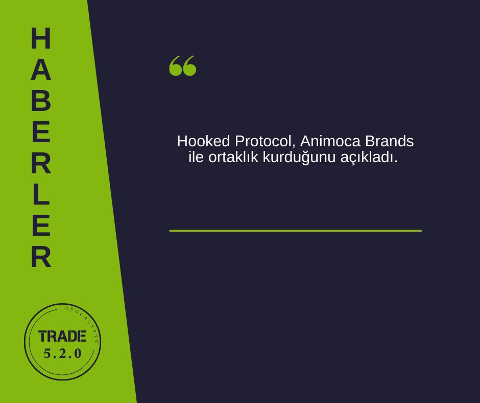 📣📣 Hooked Protocol $HOOK Animoca Brands ile ortaklık kurduğunu açıkladı.

#HOOK #AnimocaBrands #Bitcoin #BTC #Ethereum #ETH #Crypto #Kripto