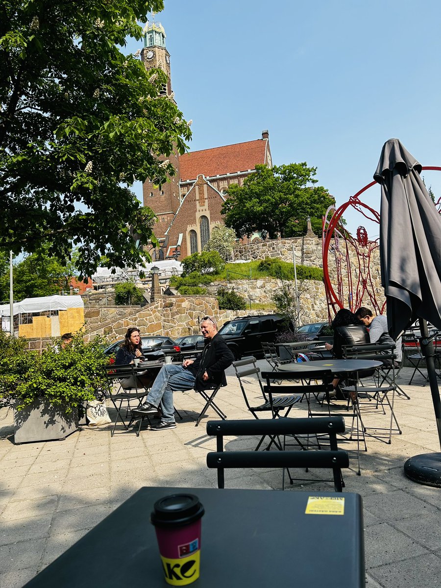 Sunny day in #Stockholm; enjoying a superior scandinavian coffee before the <a href="/EITeu/">European Institute of Innovation & Technology</a> Deep Tech Talent Networking event, and after a visit to our friends at <a href="/stingsthlm/">Sting</a> ⚡️