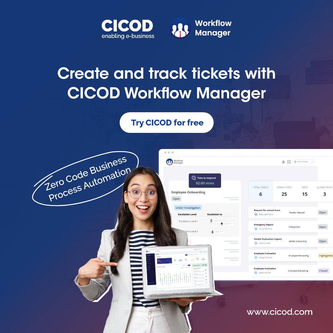 getcicod's tweet photo. Create and track tickets on our Workflow Manager allowing you never to miss important tasks again.
 #issuetracking #timelyresolution #customersatisfaction

Try for free - https://t.co/J1Aa05Prea https://t.co/YKUqqOaK0T