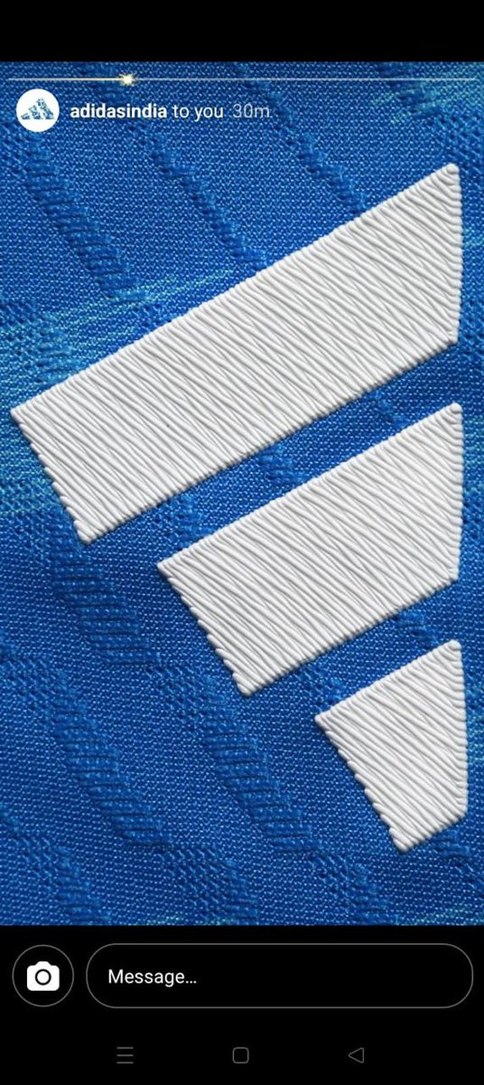 sandeepkishore_'s tweet photo. The partial glimpse of the #adidasIndia cricket team jersey has me hooked! I can already imagine our cricket heroes slaying it in this beauty! https://t.co/srhKJeS5DL