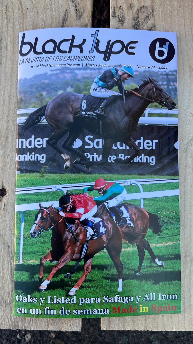 black_type_mag's tweet photo. Ya en reparto nuestro BT14:
✅Informe Derby y jockey pequeño, látigo grande de @AS_JHernandez 
✅Entrevista Marc Comas
✅Bloc de notas de @ImanolArruti 
✅Crónica de @DYCTURF 
✅Análisis de El Peregrino
✅declaraciones de preparadores, jockeys…
✅ Programa y últimas actuaciones https://t.co/hx4nBkBGXJ