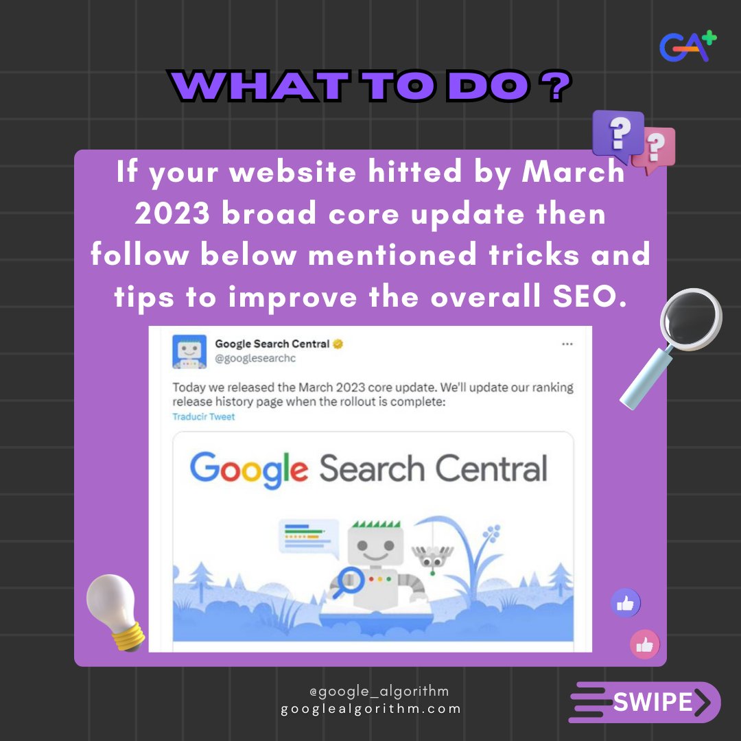 🚀 Google's March 2023 Core Update is here, bringing exciting changes to search results! 🌐✨ 

#GoogleUpdate #SearchAlgorithm #SEOBoost #googlealgorithm #marchcoreupdate

for full post, click the link mentioned below : instagram.com/p/Cs5oFfGsbC2/…