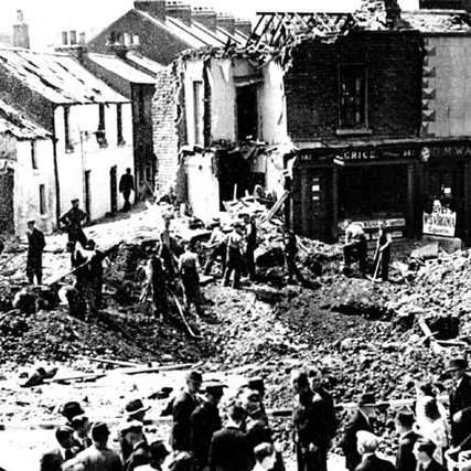 Heart-wrenching accounts from The Irish Times describe 'people trapped in debris crying for help.. mothers did not know the fate of their families..on the footpaths people in their night clothes, covered in blood, lay moaning. Stretchers with the injured & dead passed to & fro'