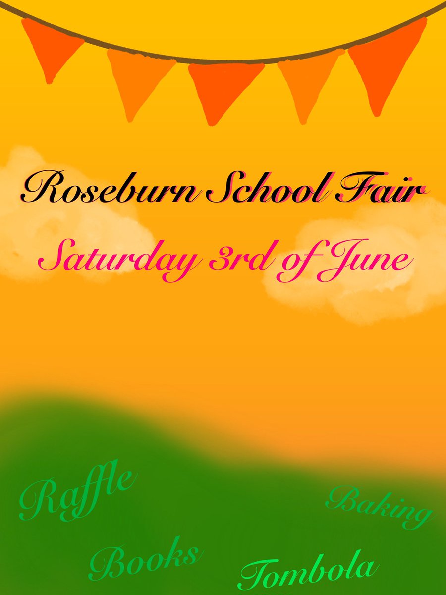 3 days to go until our School Fair. Time to have that clear out and get donating…

🧩🚂 Toys
📚 Books
🎲 Games
👕 Uniform
🧸 Soft toys
🦺👑👓 Dressing up items
🧁🥧🍪🍩 Baking

📧 roseburnpta@yahoo.co.uk
<a href="/roseburnpta/">Roseburn Primary PTA</a>