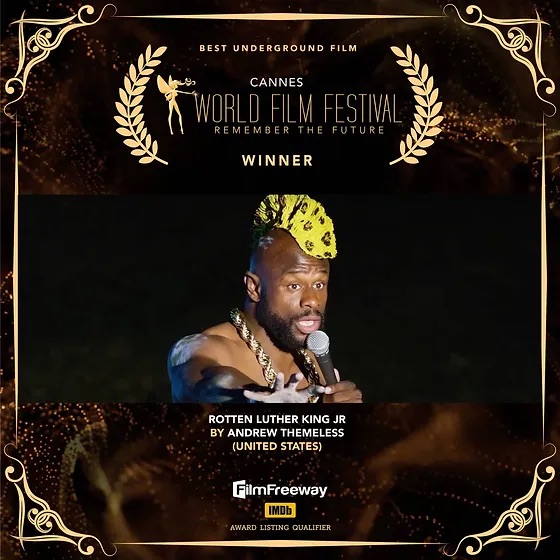 Thanks
<a href="/Festival_Cannes/">Festival de Cannes</a>
@CannesWorldFilm
Rottenlutherkingjr.com Best  Underground  Film 🥇🥇
🎥|| <a href="/themeles/">andrew</a>