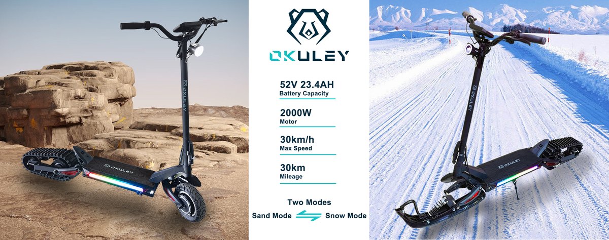Introducing the Okuley XD: 🛴 Experience the thrill of a snow adventure with our new model electric snow scooter! Replace sleds with tires and experience the passion of off-roading in the sand🛷
Inquire : huidongenergy.en.alibaba.com/productgroupli…

 #snowscooter #snowscooter #electricsnowscooter