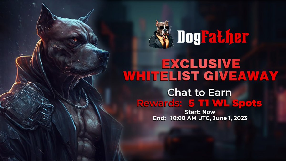 Dogfatherbsc's tweet photo. 🎁EXCLUSIVE WL GIVEAWAY FOR $DOGA MAFIA FANS🎁

✅ LAST CHANCE

🟠 Join DogFather Group Chat + DO ALL TASKS to RECEIVE T1 WLs🎯

https://t.co/lvyzOf4Fus

✅ ACT NOW

🚀PreSale is 14 HOURS left https://t.co/wK9zbfBxoT