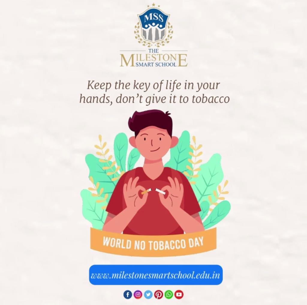 DlfMilestone's tweet photo. Life is too precious to smoke tobacco and therefore, we must save ourselves from it. 
#WorldNoTobaccoDay #NoTabaccoDay #QuitSmoking #DLFColony #AmanBagh #BestSchoolNearMe #BestSchoolInPatiala #ICSESchool #Punjab #TheMilestoneSmartSchool #MSS https://t.co/LrkdyxtziL