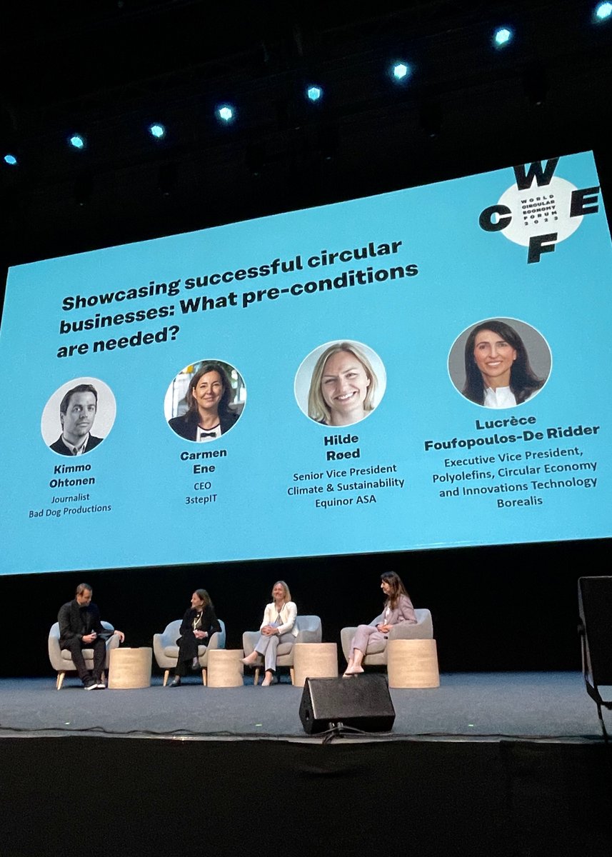 “Tarvitsemme Euroopan laajuiset, tasapuoliset toimintaedellytykset #kiertotaloudelle sekä oikeat kannustimet, joilla tarkastella tuotteiden ja palvelujen koko vaikutusta, jotta kiertotalousmalleista tulisi valtavirtaa”, 
– 3stepIT:n CEO Carmen Ene 
#wcef2023